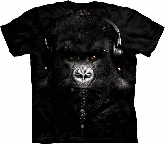 3D футболка с гориллой диджем. Производство США!