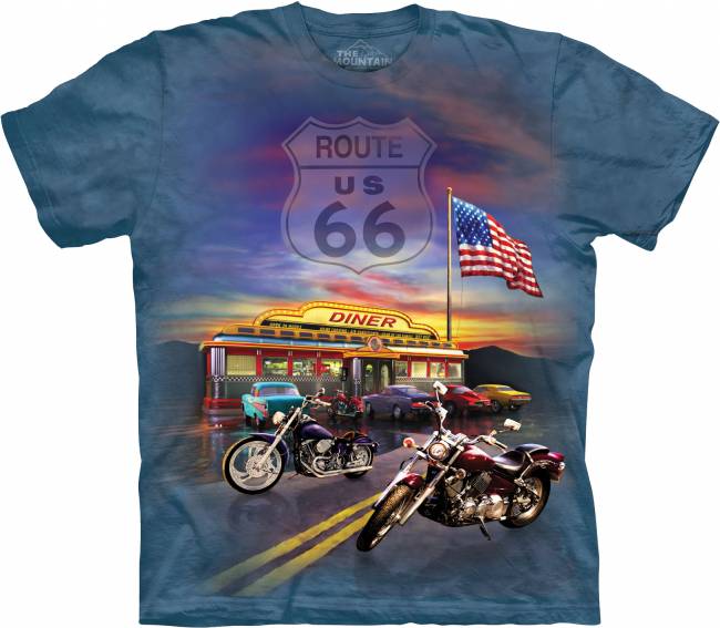 3D футболка дорога Route 66. Производство США!