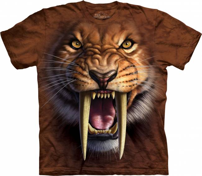 3D футболка с саблезубым тигром. Производство США!