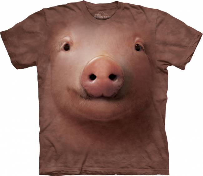 3D футболка со свиньей. Производство США!